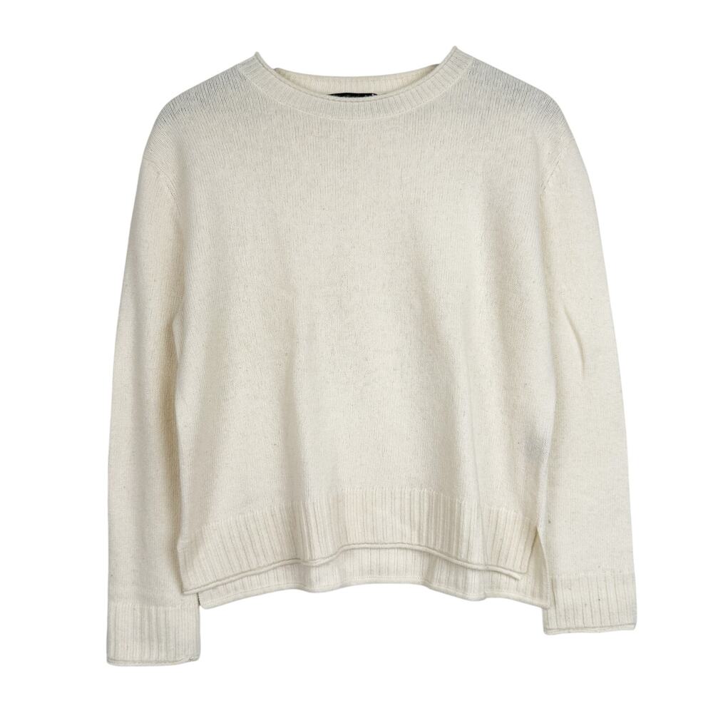 Jenni Kayne Wool Cashmere Knit Crew Neck Sweater Ivory - S